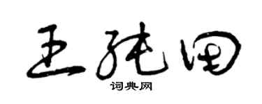 曾庆福王纯田草书个性签名怎么写