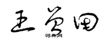 曾庆福王曾田草书个性签名怎么写