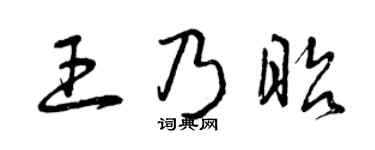 曾庆福王乃昭草书个性签名怎么写