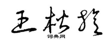 曾庆福王楷旋草书个性签名怎么写