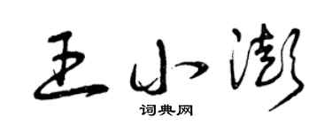 曾庆福王小澎草书个性签名怎么写