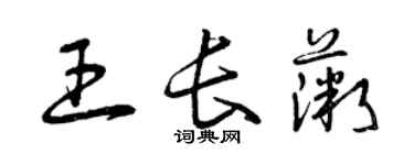 曾庆福王长薇草书个性签名怎么写