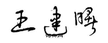 曾庆福王建曙草书个性签名怎么写