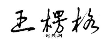 曾庆福王楞格草书个性签名怎么写