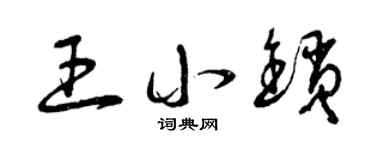 曾庆福王小锁草书个性签名怎么写