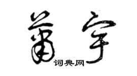 曾庆福萧宇草书个性签名怎么写