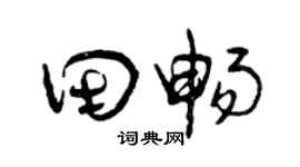 曾庆福田畅草书个性签名怎么写