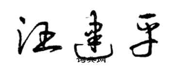 曾庆福汪建平草书个性签名怎么写