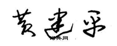 朱锡荣黄建平草书个性签名怎么写