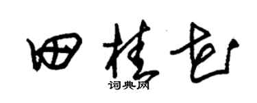 朱锡荣田桂花草书个性签名怎么写