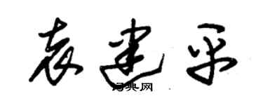 朱锡荣袁建平草书个性签名怎么写