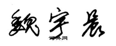 朱锡荣魏宇晨草书个性签名怎么写