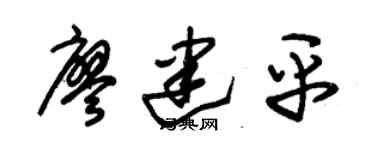 朱锡荣廖建平草书个性签名怎么写