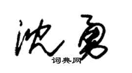 朱锡荣沈勇草书个性签名怎么写