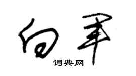 朱锡荣向军草书个性签名怎么写