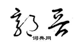 曾庆福郭晋草书个性签名怎么写