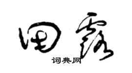 曾庆福田露草书个性签名怎么写