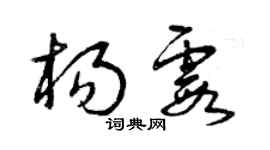 曾庆福杨霞草书个性签名怎么写