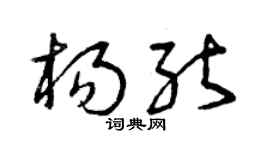 曾庆福杨能草书个性签名怎么写