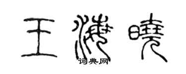 陈声远王海晓篆书个性签名怎么写