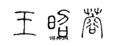 陈声远王昭蓉篆书个性签名怎么写