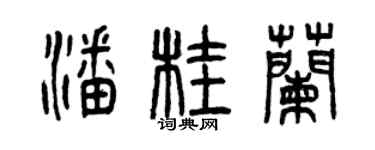 曾庆福潘桂兰篆书个性签名怎么写