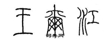 陈墨王尔江篆书个性签名怎么写