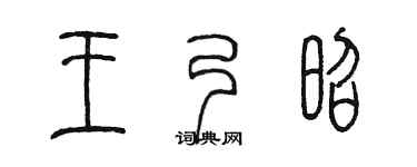 陈墨王乃昭篆书个性签名怎么写