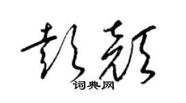 梁锦英彭颜草书个性签名怎么写