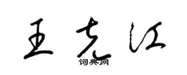 梁锦英王克江草书个性签名怎么写