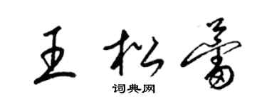 梁锦英王松蕾草书个性签名怎么写