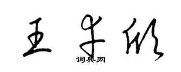 梁锦英王幸欣草书个性签名怎么写