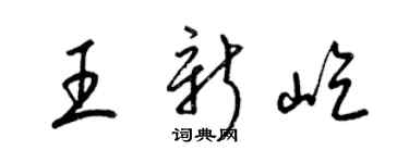 梁锦英王新屹草书个性签名怎么写