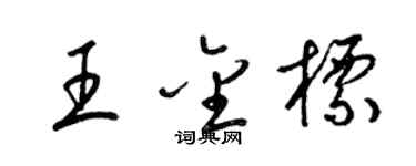 梁锦英王金标草书个性签名怎么写