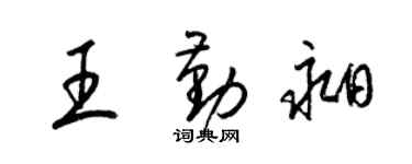 梁锦英王勤昶草书个性签名怎么写