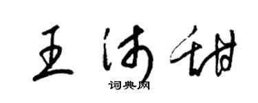 梁锦英王沛甜草书个性签名怎么写