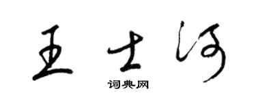 梁锦英王士河草书个性签名怎么写