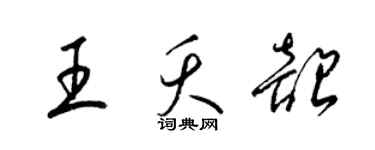 梁锦英王夭韶草书个性签名怎么写