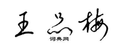 梁锦英王品梅草书个性签名怎么写