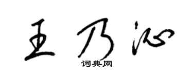 梁锦英王乃沁草书个性签名怎么写