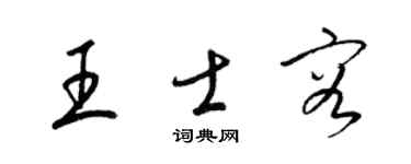 梁锦英王士容草书个性签名怎么写