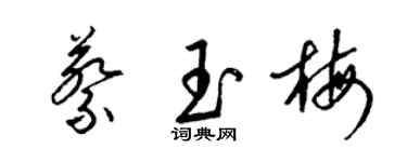 梁锦英蔡玉梅草书个性签名怎么写