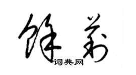 梁锦英余莉草书个性签名怎么写