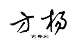 梁锦英方杨草书个性签名怎么写