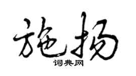 曾庆福施扬行书个性签名怎么写