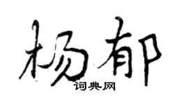 曾庆福杨郁行书个性签名怎么写