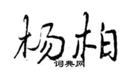 曾庆福杨柏行书个性签名怎么写