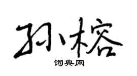 曾庆福孙榕行书个性签名怎么写