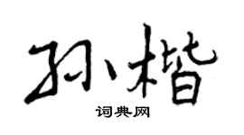 曾庆福孙楷行书个性签名怎么写