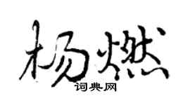 曾庆福杨燃行书个性签名怎么写